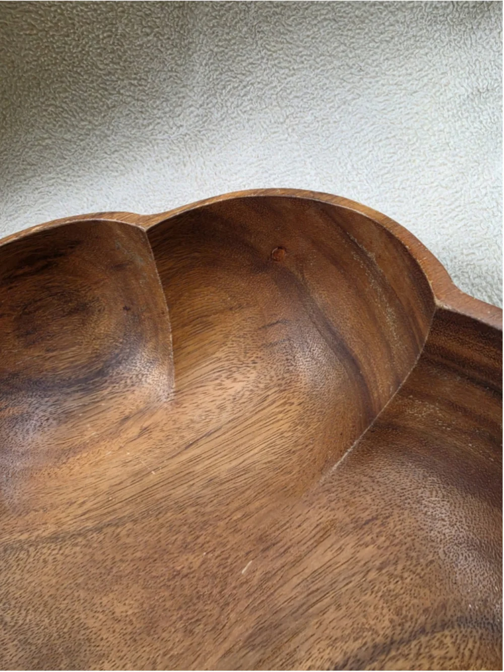 Large Vintage Monkey Pod Carabo Wood Bowl 14